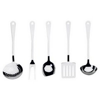 photo set of kitchen cutlery in polished steel 1